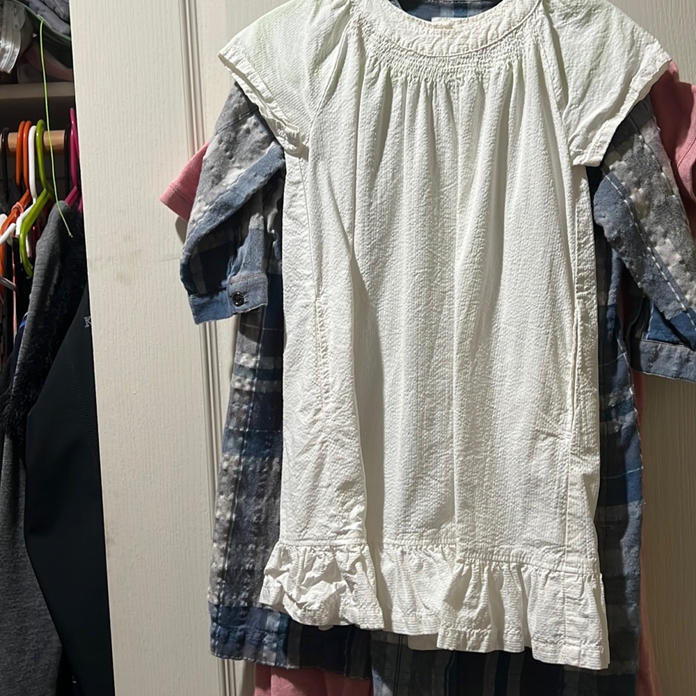 NWOT Petite Bateau White Cotton Pockets Old Money  Made in France